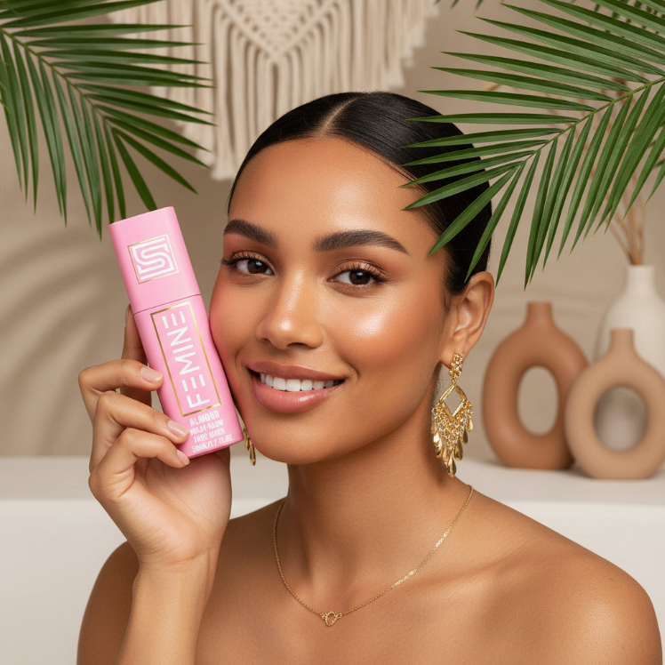 Almond Skincare collection with collagen and foaming cleanser