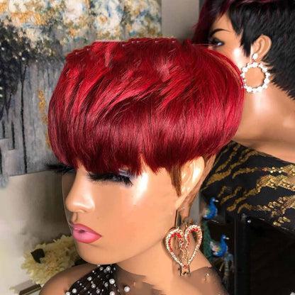 Cashmere Chole Wig Female Wig Short Straight Hair Short Hair Straight Hair Bob Wig - Shuntia Symonette