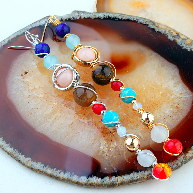 Universe Solar System Stone Earrings - Shuntia Symonette
