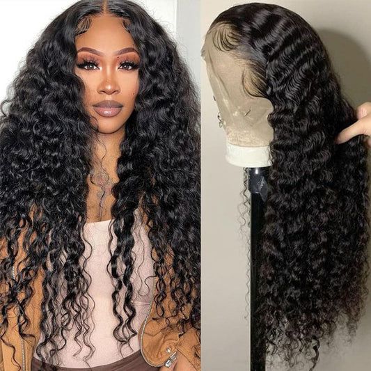 Cashmere Bianca 12a Water Wave Human Hair 13x4 Lace Front Wig - Shuntia Symonette