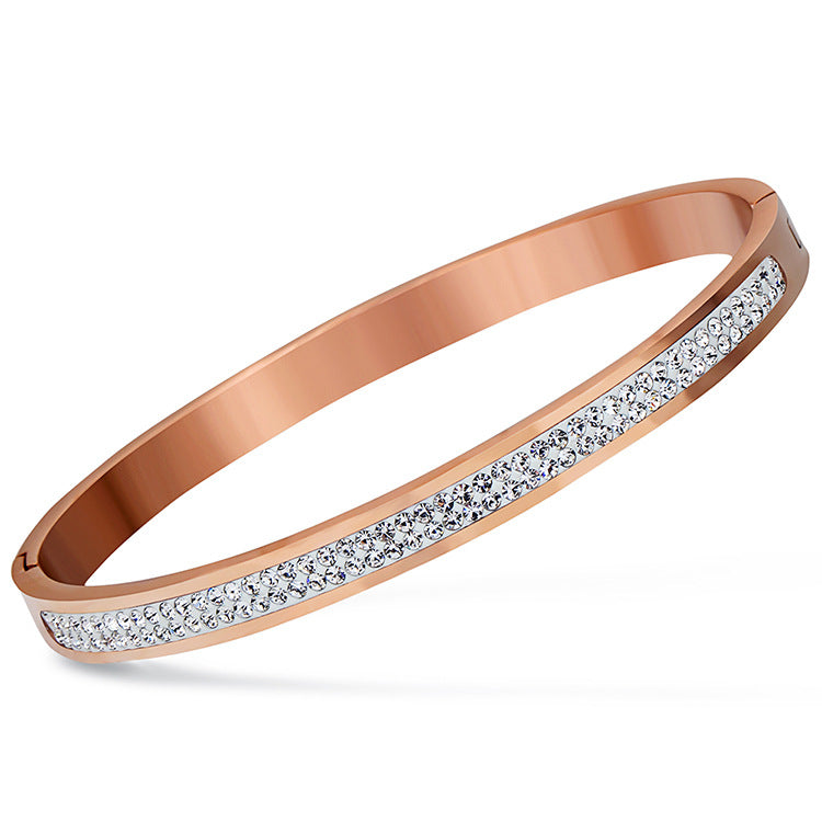 Stainless steel bracelet with diamonds - Shuntia Symonette