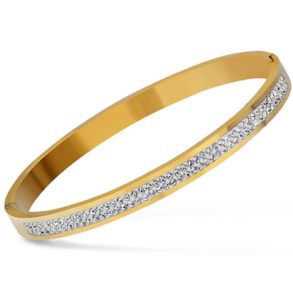 Stainless steel bracelet with diamonds - Shuntia Symonette