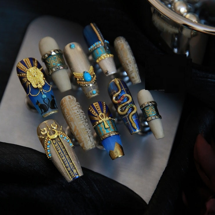 Long Ladder Exquisite Feeling Tuo Jie Manicure Customization Nails - Shuntia Symonette