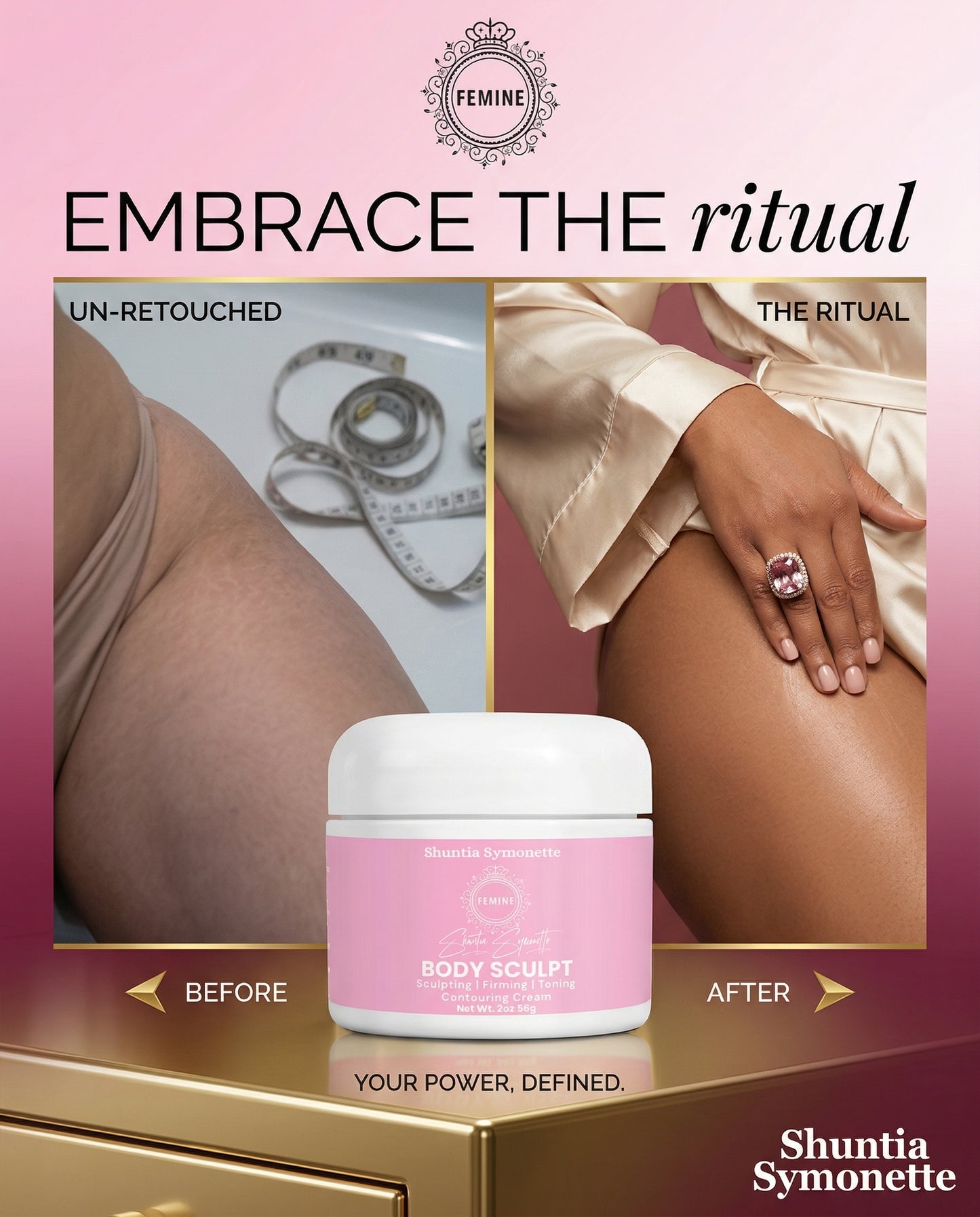 body sculpt cream body contouring cream firming and tightening cream cellulite reduction cream fat burning cream for belly thighs arms skin tightening lotion stretch mark reduction cream anti aging body cream slimming body cream toning firming skincare beauty cosmetic product by Shuntia Symonette