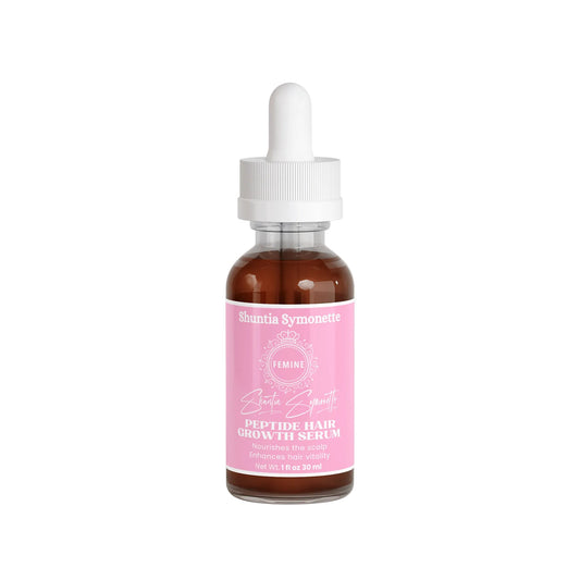 Peptide Hair Growth Serum scalp strengthening hair regrowth treatment peptide complex thicker fuller hair luxury beauty routine viral trending celebrity inspired haircare formula by Shuntia Symonette shop the viral trending product on amazon etsy google facebook Instagram TikTok shopify youtube pineterest shop