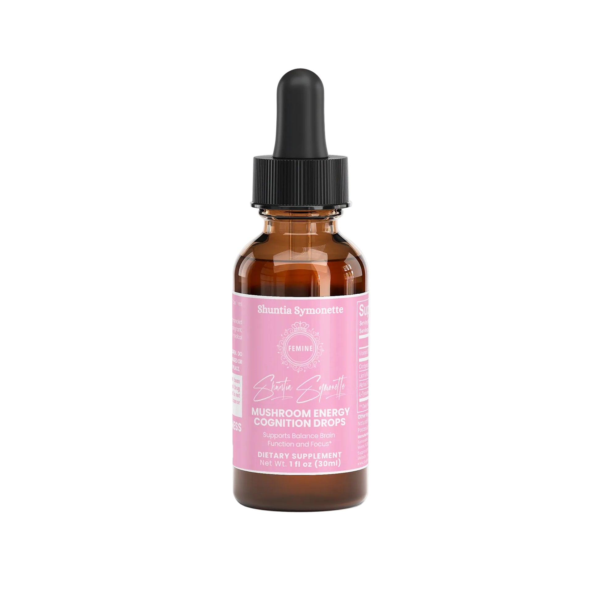 mushroom energy cognition drops with lions mane cordyceps alpha gpc l tyrosine vitamin b12 for focus brain function mental clarity liquid supplement by Shuntia Symonette
