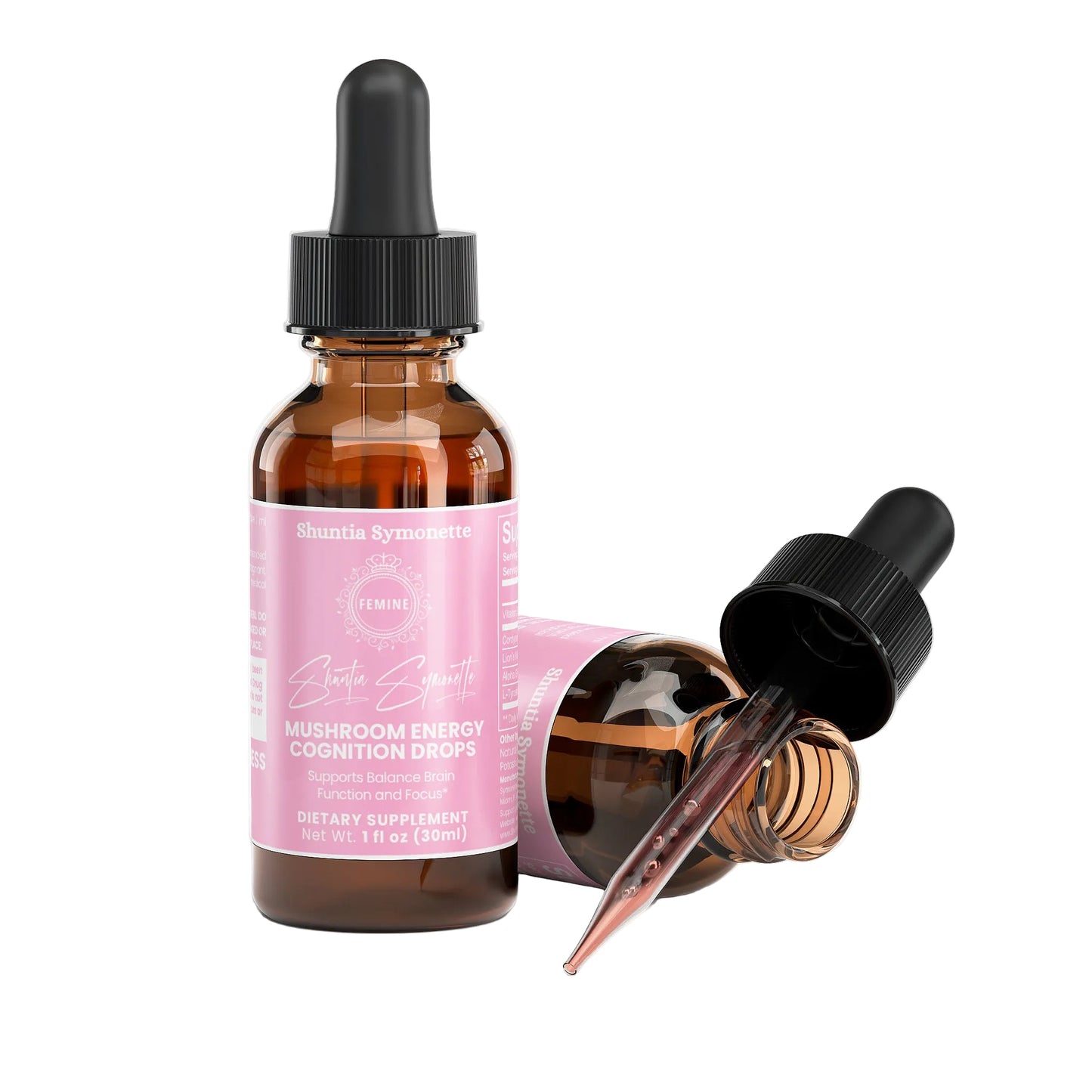 mushroom energy cognition drops with lions mane cordyceps alpha gpc l tyrosine vitamin b12 for focus brain function mental clarity liquid supplement by Shuntia Symonette