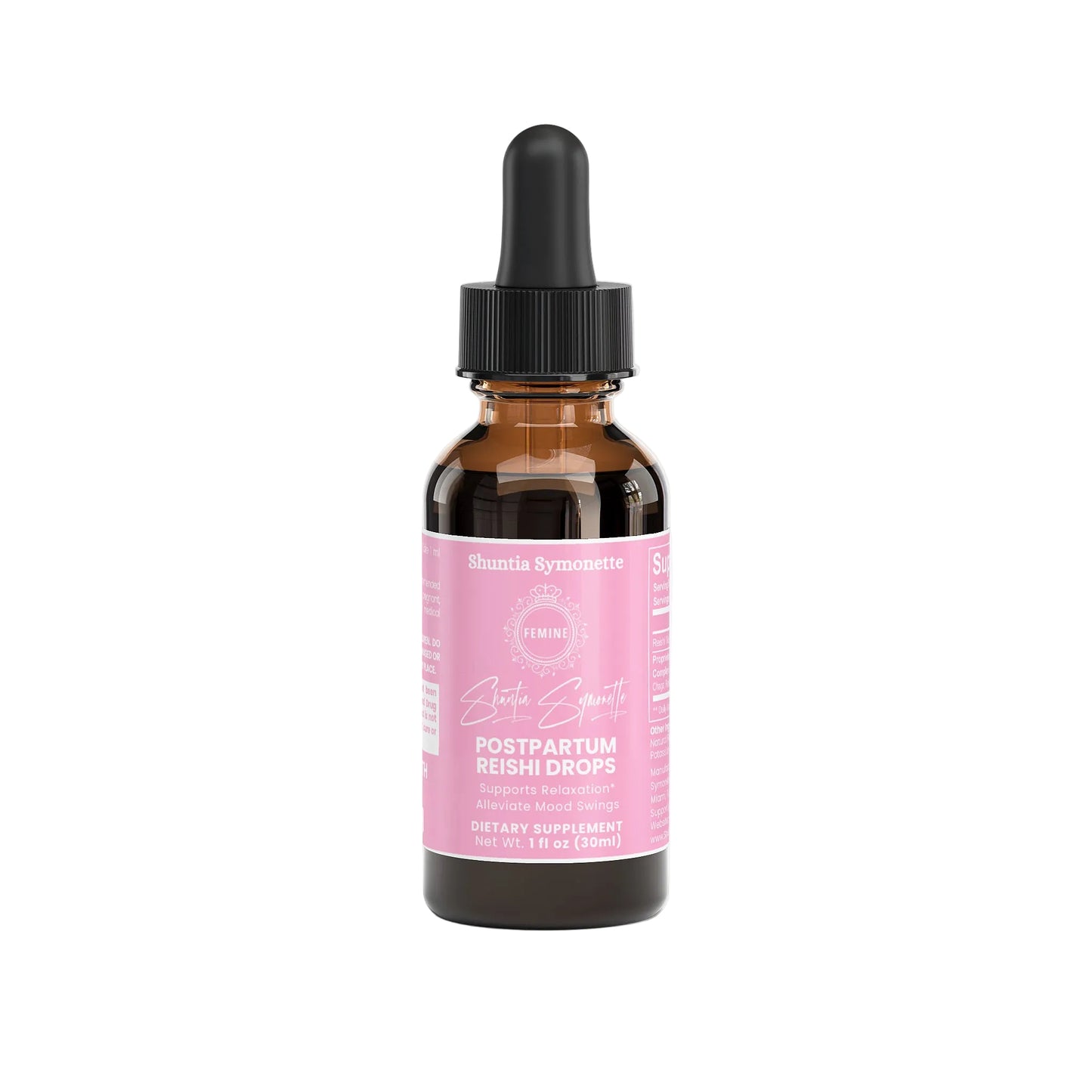 reishi mushroom drops for postpartum recovery mood support and stress relief, adaptogen liquid supplement for calm energy hormonal balance and sleep support, immune boosting reishi extract for women wellness and daily recovery trending herbal supplement USA