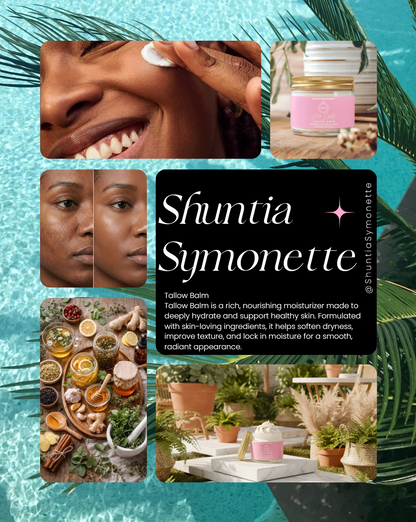 Whipped Grass-Fed Tallow Balm with Vanilla Bean - Shuntia Symonette