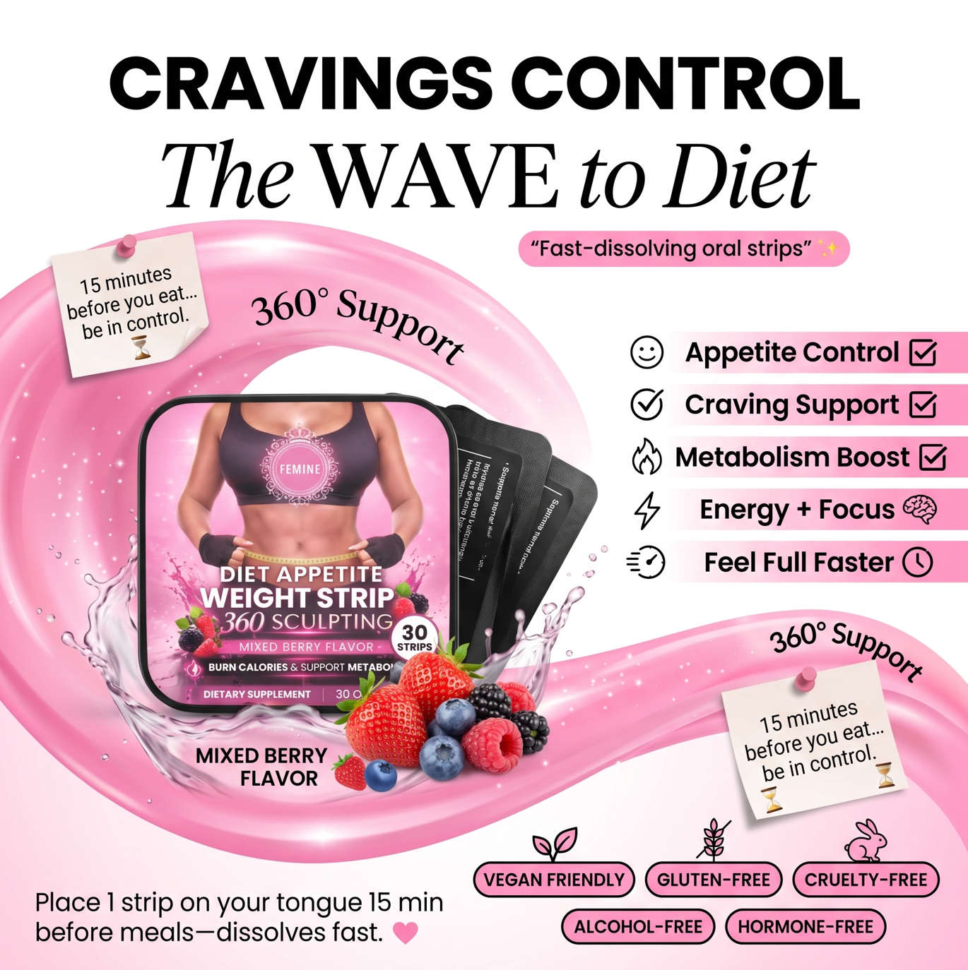 Diet Appetite Weight Loss Strips 360°