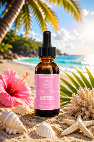 Postpartum wellness drops designed to support daily recovery, energy, hydration, and overall wellness after pregnancy. Fast-absorbing wellness formula created to help support balance, nourishment, and self-care for new mothers and busy lifestyles. Convenient postpartum wellness support by Shuntia Symonette.