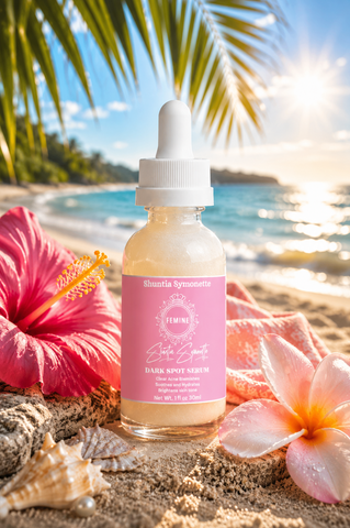 Dark Spot Serum designed to help improve the appearance of uneven skin tone, discoloration, blemishes, and dark spots for a brighter-looking complexion. Lightweight skincare serum formulated to support smoother texture, radiant skin, and daily beauty wellness. Advanced glow-enhancing facial serum by Shuntia Symonette