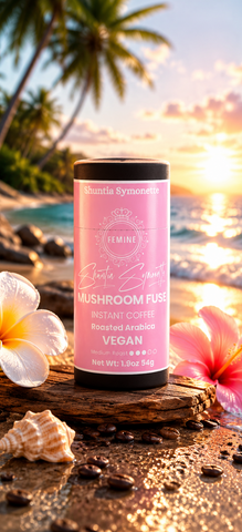 mushroom coffee for natural energy focus and mental clarity, adaptogen coffee blend with reishi lion’s mane and chaga for stress support and immune health, low caffeine coffee alternative for sustained energy without crash trending wellness drink USA by Shuntia Symonette