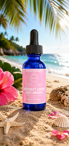 Diet Weight Loss Drops designed to support appetite control, metabolism wellness, reduced cravings, and healthy weight management routines. Fast-absorbing wellness drops formulated to help support slimming goals, portion control, and everyday wellness for active lifestyles. Convenient no-pill weight management support by Shuntia Symonette.