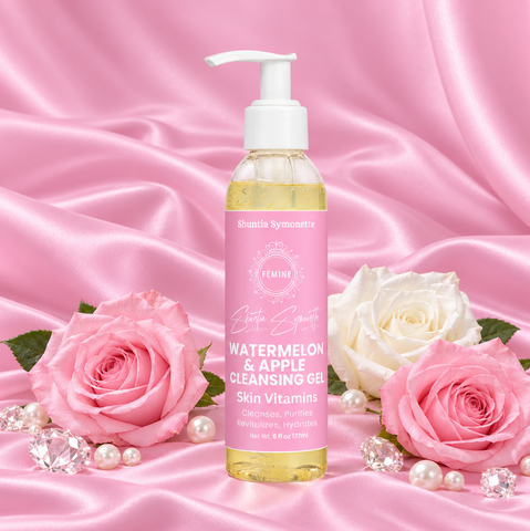 Watermelon Apple Cleansing Face Wash Gel designed to help cleanse, refresh, and remove excess oil, dirt, and impurities for healthier-looking skin. Hydrating facial cleanser formulated to support smooth texture, glowing skin, and daily skincare wellness. Refreshing face wash gel for clean, soft, radiant-looking skin by Shuntia Symonette.