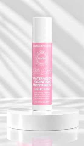 Watermelon hydration moisturizer designed to help nourish, hydrate, and refresh dry-looking skin for a soft, glowing appearance. Lightweight skincare formula created to support moisture balance, smooth texture, and radiant skin wellness. Refreshing daily beauty moisturizer for healthy-looking skin and long-lasting hydration by Shuntia Symonette.
