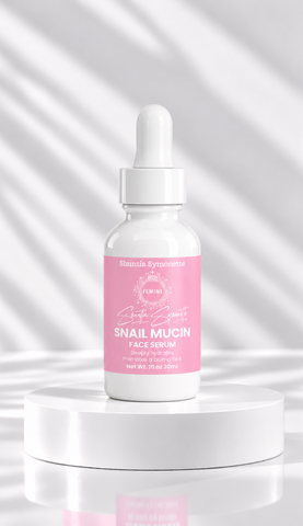 Snail Mucin Face Serum designed to help hydrate, smooth, and improve the appearance of dry, dull, and uneven-looking skin. Advanced skincare serum formulated to support moisture balance, skin elasticity, radiant glow, and healthier-looking texture. Lightweight beauty serum for soft, refreshed, youthful-looking skin by Shuntia Symonette