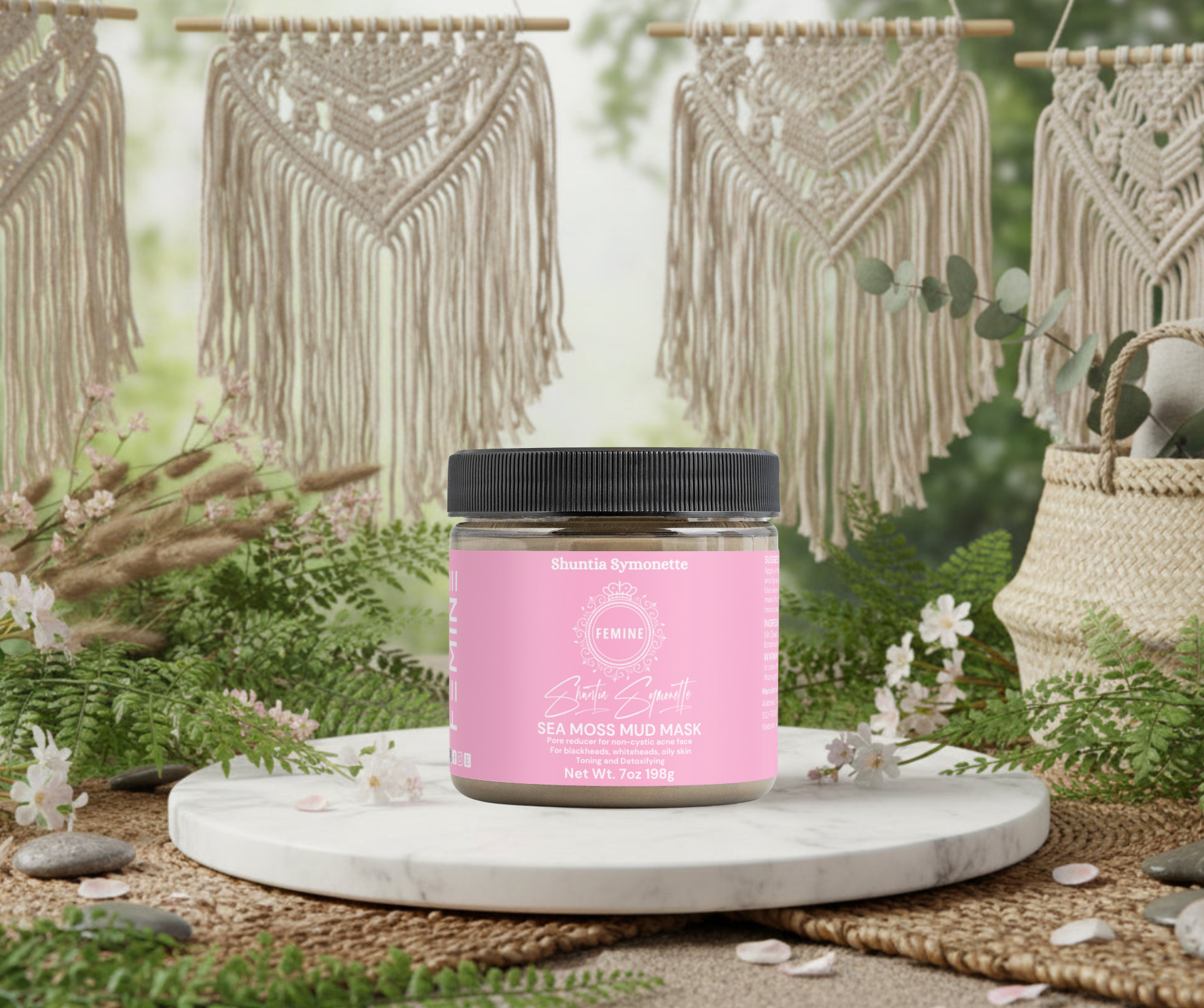 sea moss mud mask detox face mask sea moss skincare deep cleansing mask for pores acne treatment mask hydrating facial mask mineral rich skincare glowing skin face mask oil control mask blackhead removal mask natural beauty cosmetic face mask clear skin treatment by Shuntia Symonette