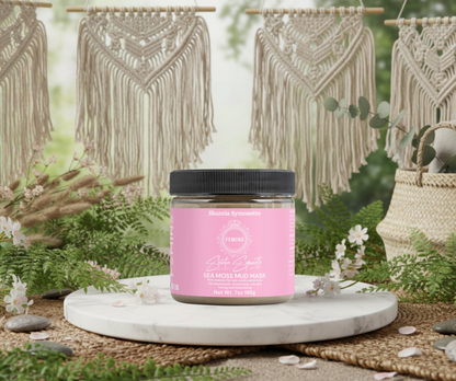 sea moss mud mask detox face mask sea moss skincare deep cleansing mask for pores acne treatment mask hydrating facial mask mineral rich skincare glowing skin face mask oil control mask blackhead removal mask natural beauty cosmetic face mask clear skin treatment by Shuntia Symonette