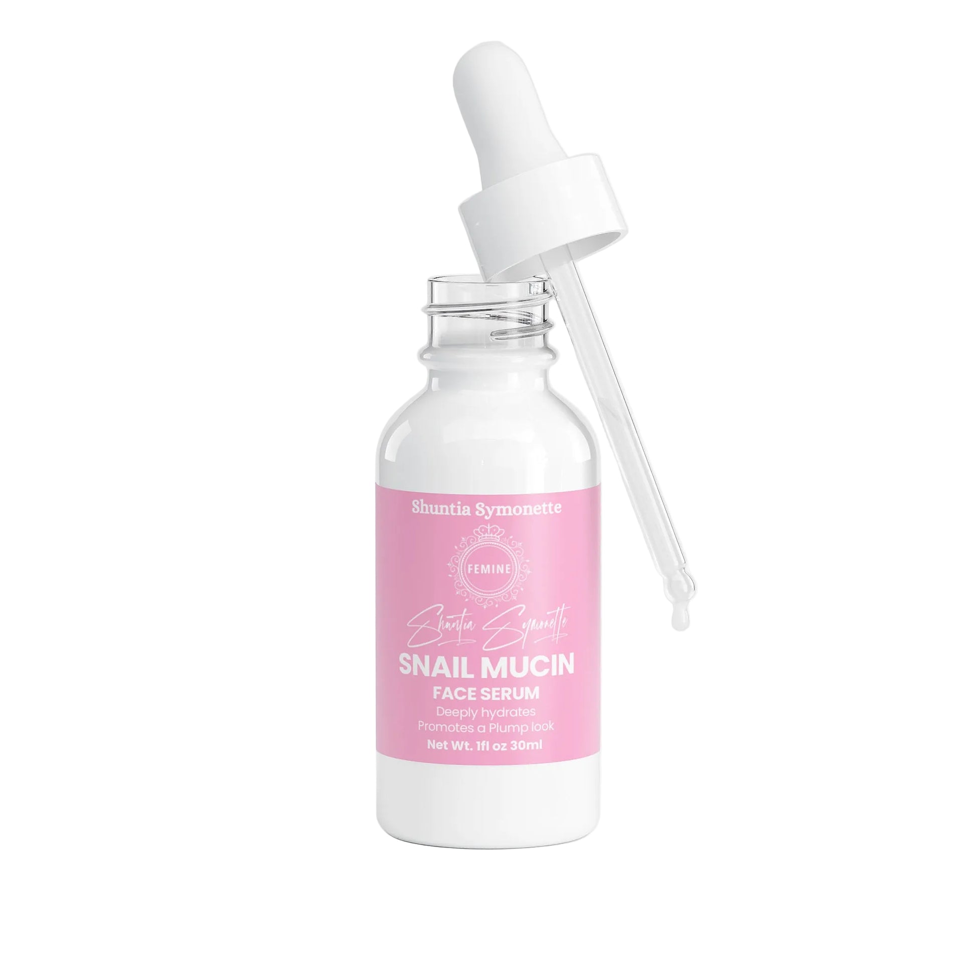 snail mucin face serum with hyaluronic acid collagen centella asiatica for hydration smoothing skin texture plumping glowing skin serum by Shuntia Symonette