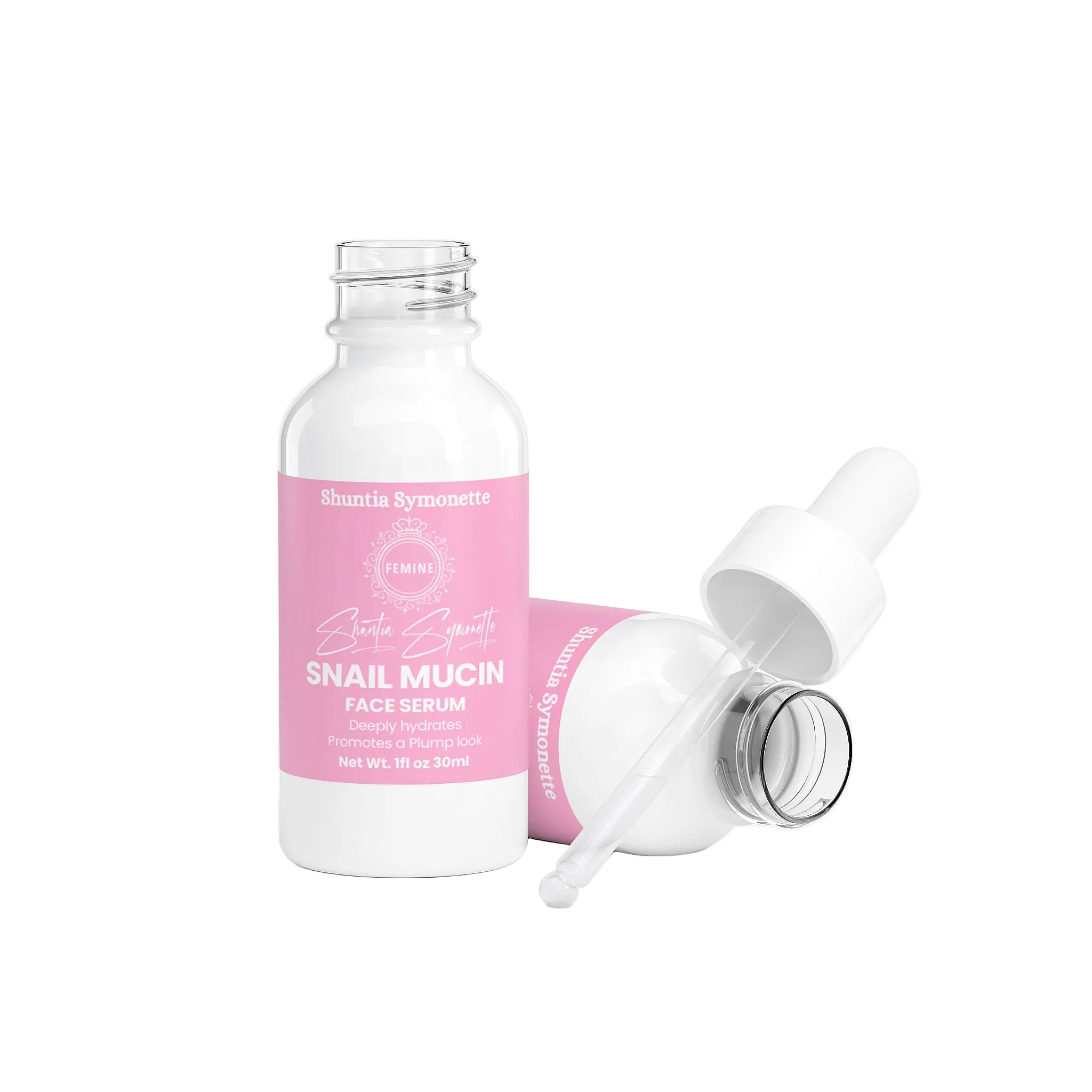snail mucin face serum with hyaluronic acid collagen centella asiatica for hydration smoothing skin texture plumping glowing skin serum by Shuntia Symonette
