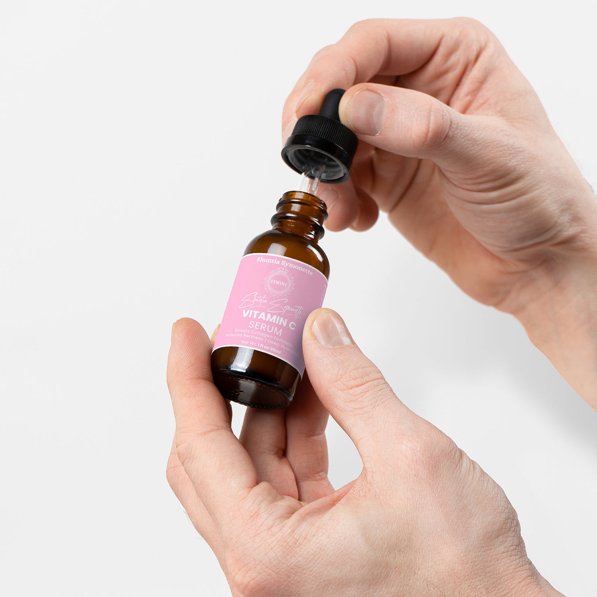 vitamin c serum with magnesium ascorbyl phosphate ferulic acid for dark spots brightening skin tone anti aging hydration glowing skin serum by Shuntia Symonette