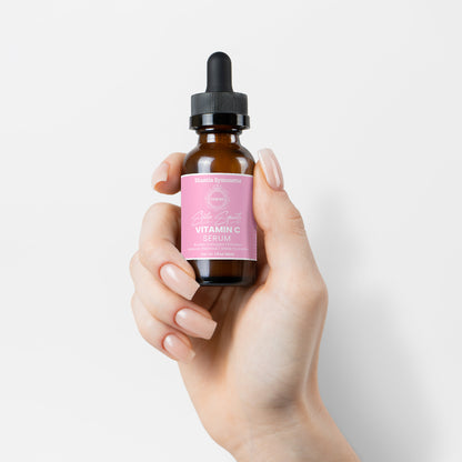 vitamin c serum with magnesium ascorbyl phosphate ferulic acid for dark spots brightening skin tone anti aging hydration glowing skin serum by Shuntia Symonette