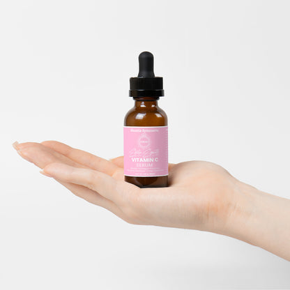 vitamin c serum with magnesium ascorbyl phosphate ferulic acid for dark spots brightening skin tone anti aging hydration glowing skin serum by Shuntia Symonette