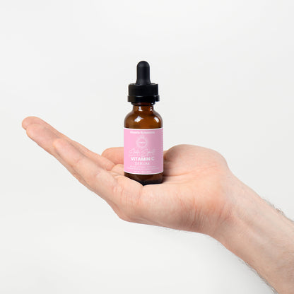 vitamin c serum with magnesium ascorbyl phosphate ferulic acid for dark spots brightening skin tone anti aging hydration glowing skin serum by Shuntia Symonette