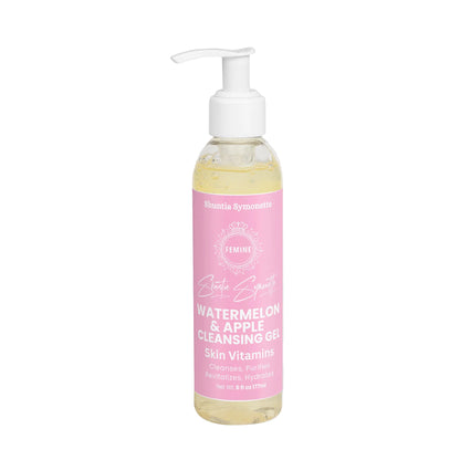 watermelon and apple cleansing gel face cleanser hydrating gel cleanser best facial cleanser for glowing skin gentle daily face wash pore cleansing skincare brightening cleanser fruit enzyme cleanser for clear skin smooth texture hydrating skincare beauty cosmetic cleanser for all skin types refreshing facial cleanser by Shuntia Symonette
