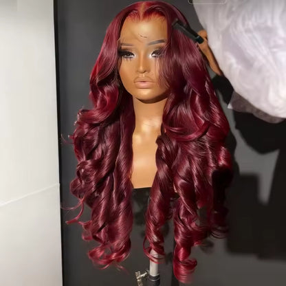 Cashmere Nia Body Wave Human Hair Wig 13x4 HD Burgundy Lace Front Wig Human Hair With Aligned Cuticle Brazilian Wig - Shuntia Symonette