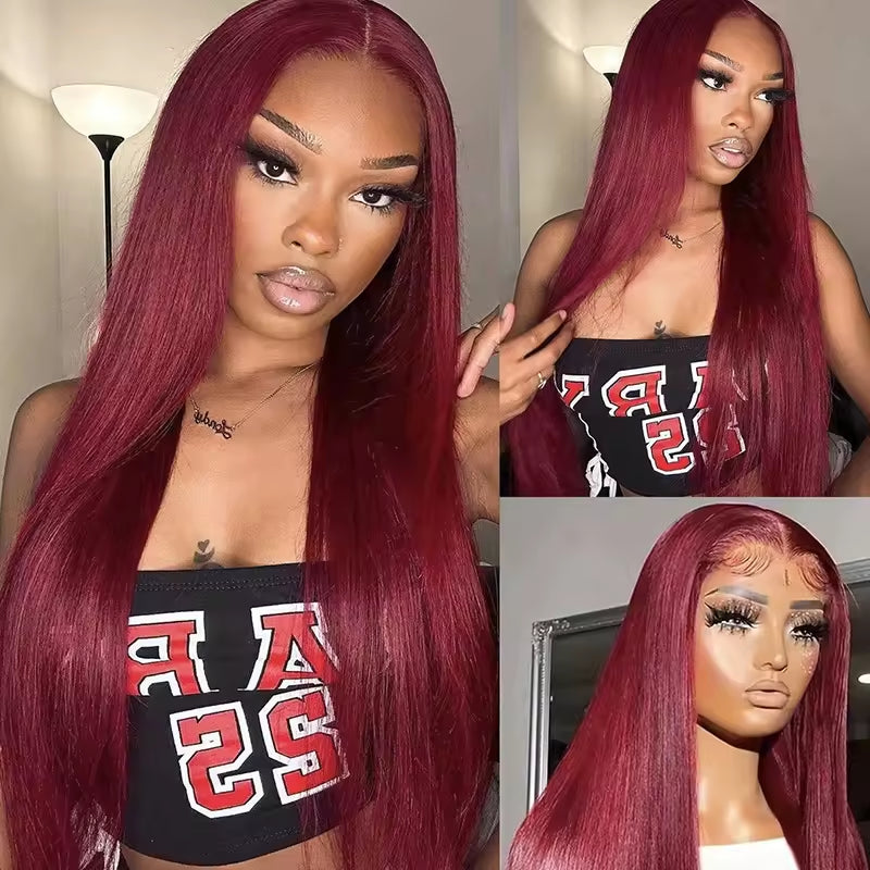 Cashmere Nia Body Wave Human Hair Wig 13x4 HD Burgundy Lace Front Wig Human Hair With Aligned Cuticle Brazilian Wig - Shuntia Symonette