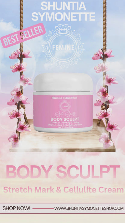 body sculpt cream body contouring cream firming and tightening cream cellulite reduction cream fat burning cream for belly thighs arms skin tightening lotion stretch mark reduction cream anti aging body cream slimming body cream toning firming skincare beauty cosmetic product by Shuntia Symonette